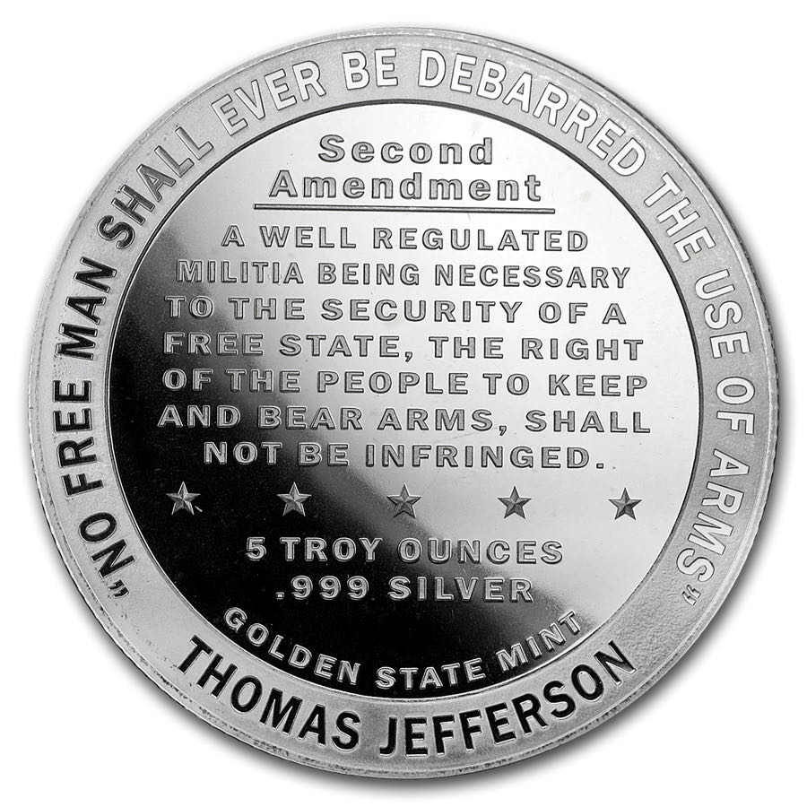 Second Amendment - Silver Round Large  coin collectible - Main Image 2
