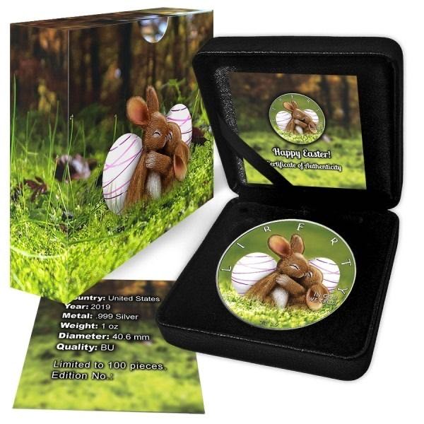 United States. 1 Dollar 2019 Silver Eagle Easter Coin - 1 Oz  coin collectible - Main Image 3