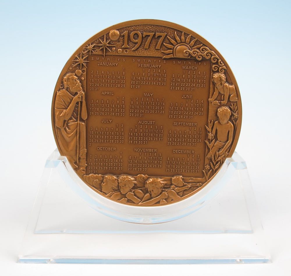 1977 Franklin Mint Calender Art Medal  coin collectible - Main Image 2