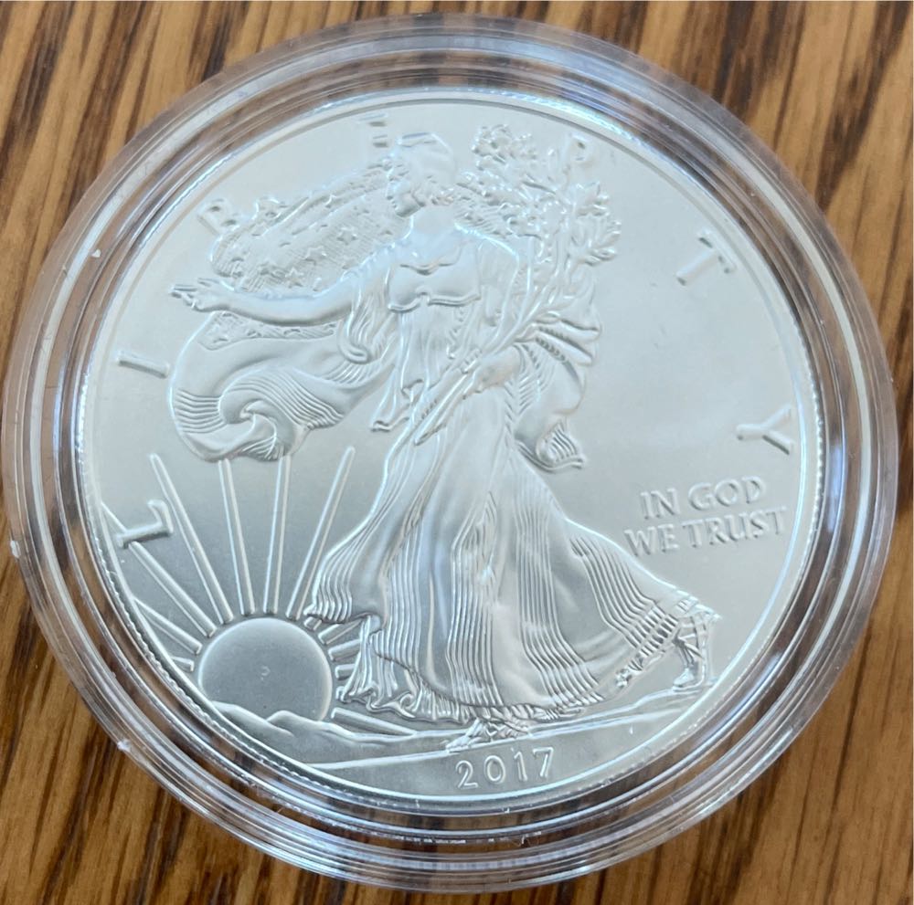 2017W US Mint American Eagle One Ounce Silver Uncirculated  coin collectible - Main Image 2