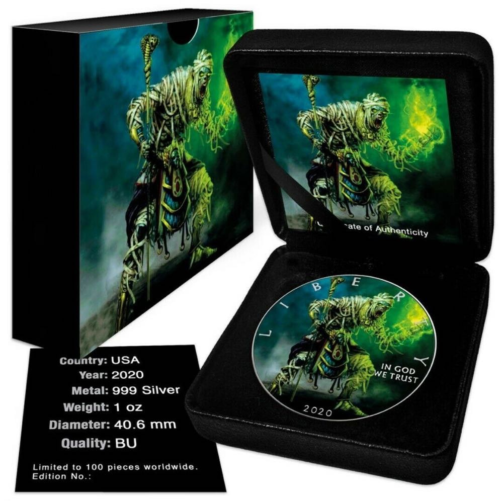 United States. 1 Dollar 2021 - American Eagle - “THE MUMMY” - Colorized - 1 Oz  coin collectible - Main Image 3