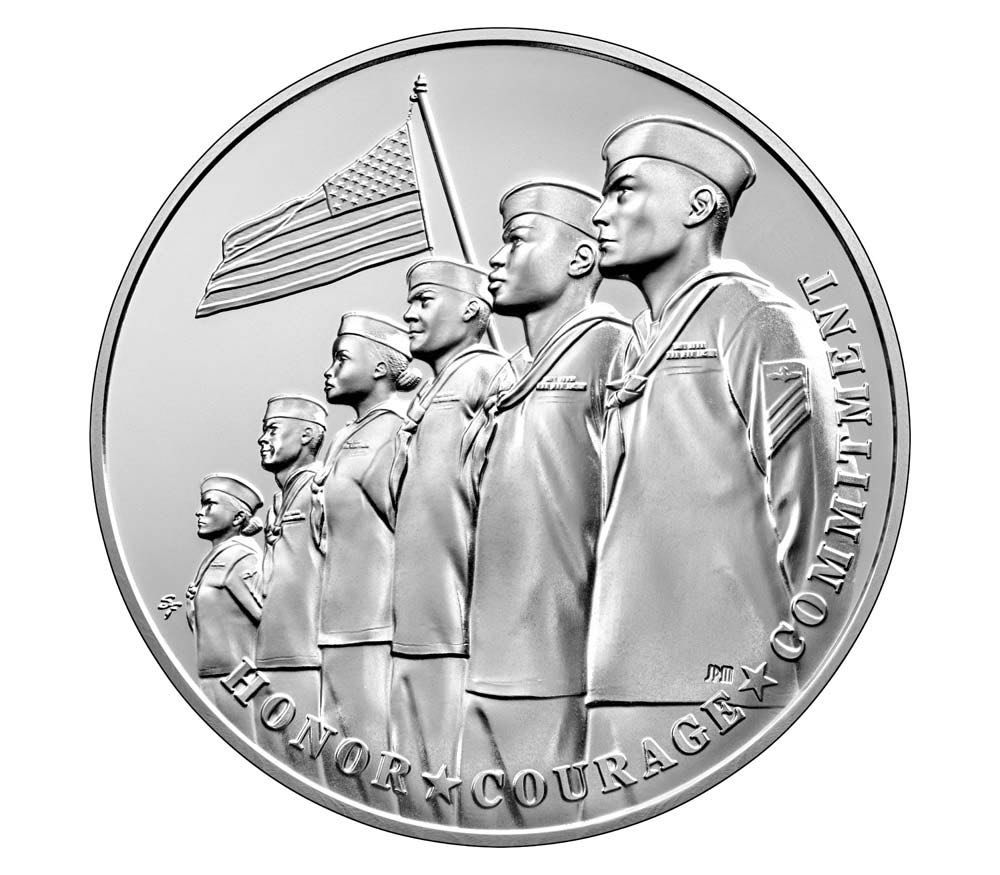 U.S. Navy 2.5 Ounce Silver Medal  coin collectible - Main Image 2