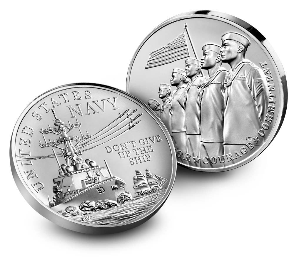 U.S. Navy 2.5 Ounce Silver Medal  coin collectible - Main Image 3