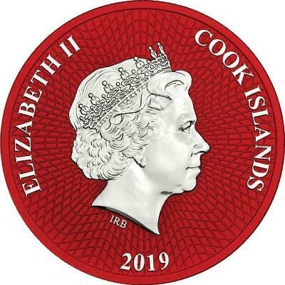 Cook Islands 2019 $1 Silver Star-Starfish Space Red 1 Oz Silver Coin  coin collectible - Main Image 2