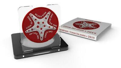 Cook Islands 2019 $1 Silver Star-Starfish Space Red 1 Oz Silver Coin  coin collectible - Main Image 3