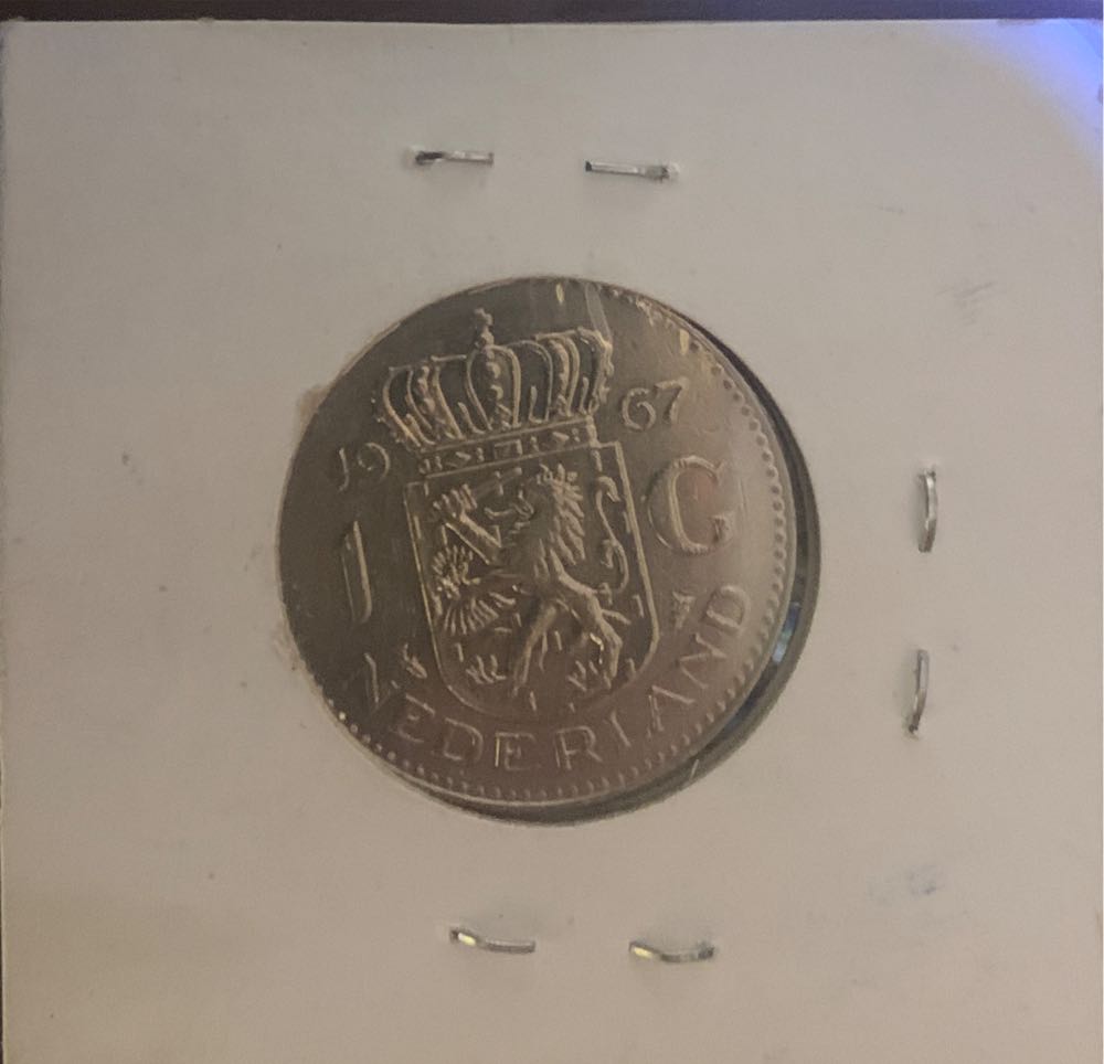 1967 1 G Netherland  coin collectible - Main Image 2