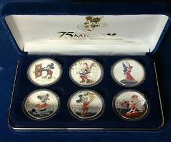 Mickey Mouse 75th Anniversary Silver Proof Medallions - 1990 The Prince and the Pauper  coin collectible - Main Image 3