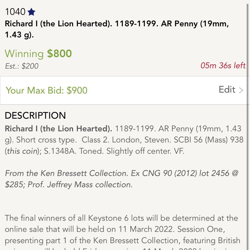 Great Britain Richard I the Lion-Hearted  coin collectible - Main Image 3