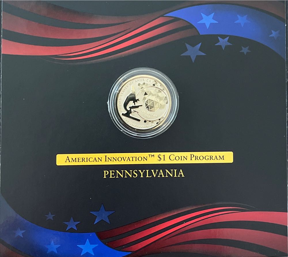 2019 US Mint American Innovation $1 Reverse Proof Pennsylvania  coin collectible [Barcode 704785961777] - Main Image 2