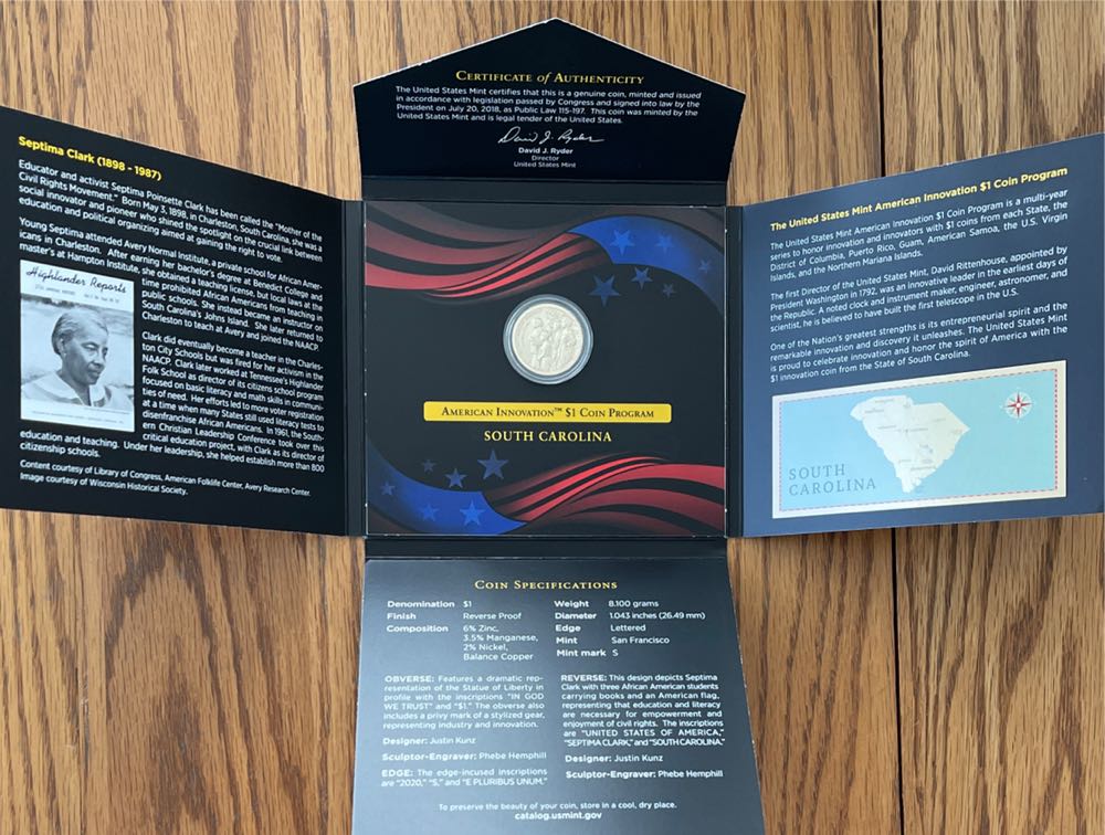 Innovation Dollar 2020 Proof  coin collectible [Barcode 704786160261] - Main Image 4