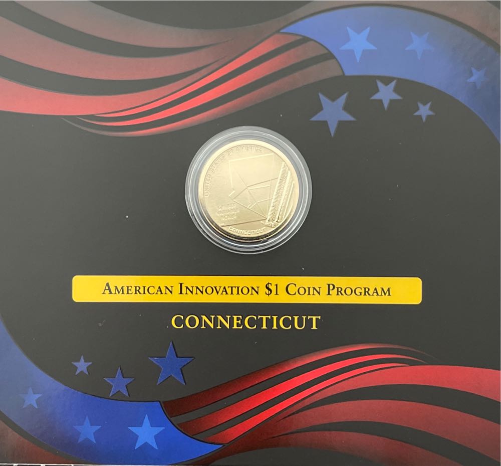 2020 US Mint American Innovation $1 Reverse Proof Connecticut  coin collectible [Barcode 704786160230] - Main Image 2
