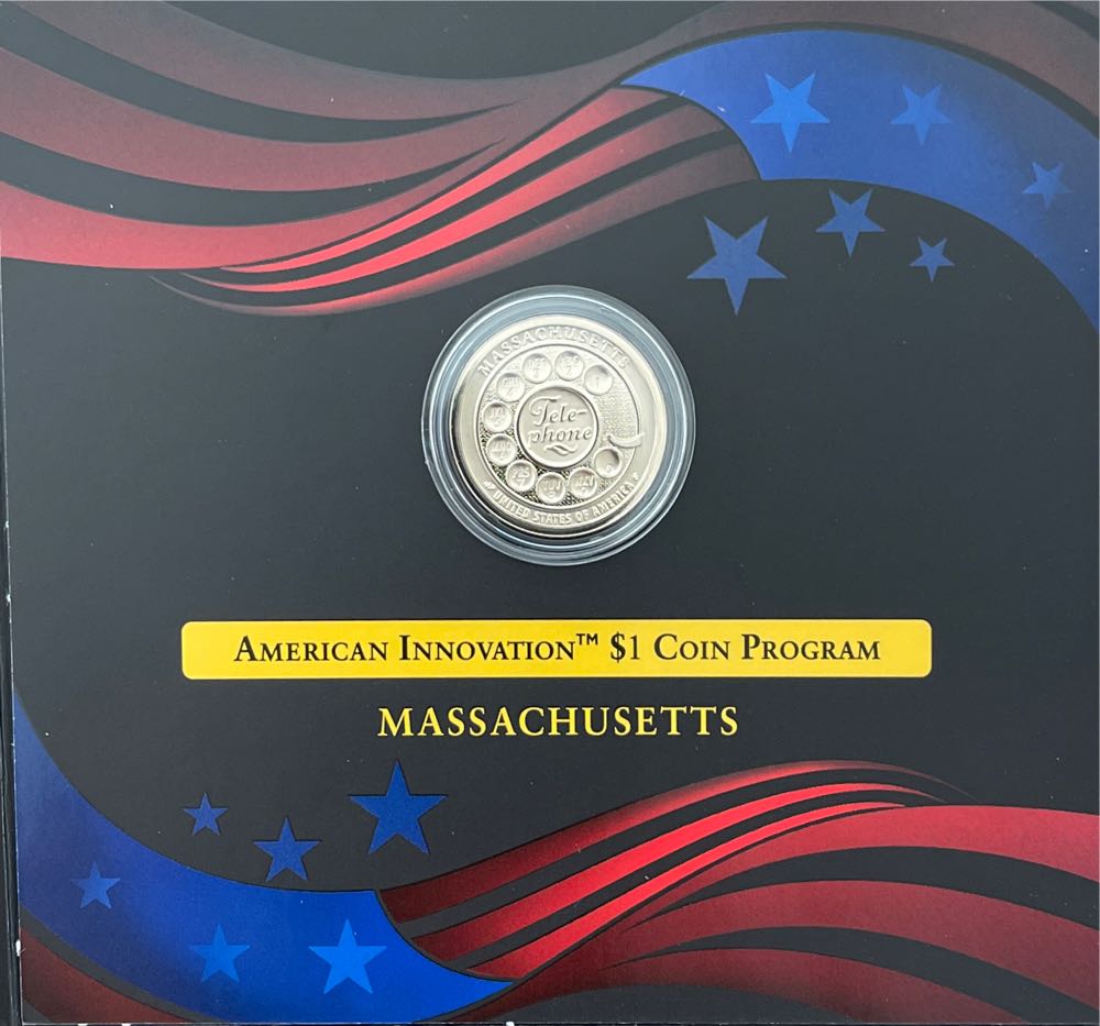 2020 US Mint American Innovation $1 Reverse Proof Massachusetts  coin collectible [Barcode 704786160247] - Main Image 2