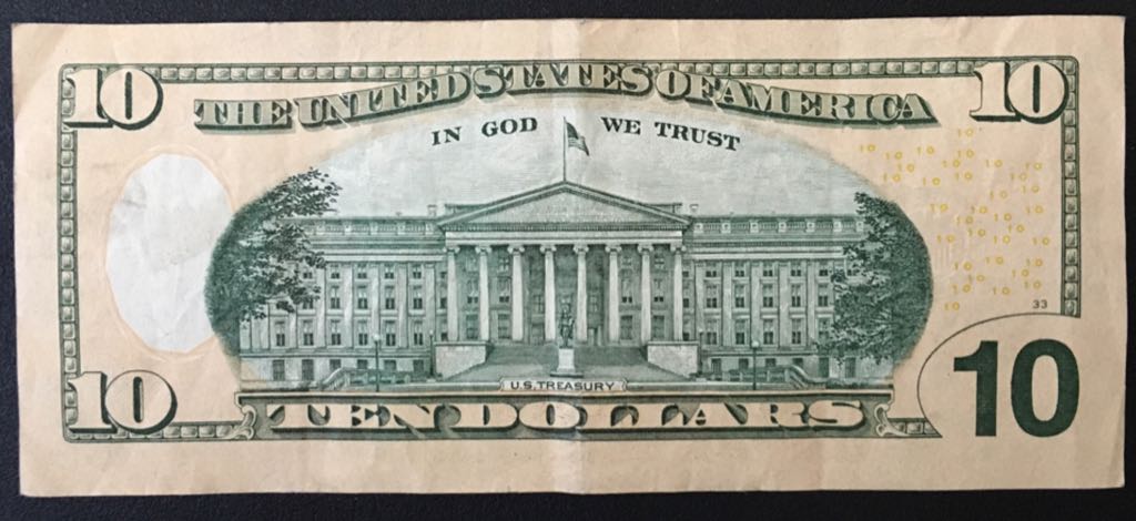 Ten Dollar Federal Reserve Note  coin collectible - Main Image 2