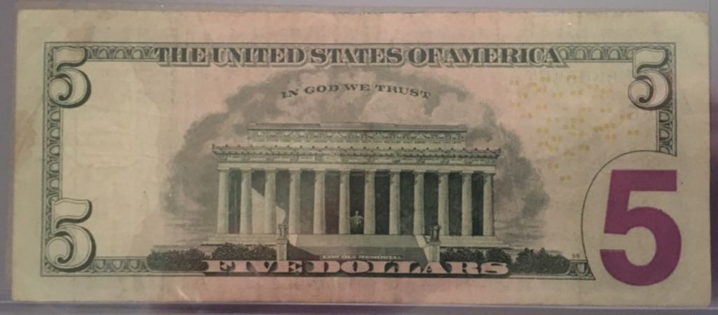 Five Dollar Federal Reserve Note  coin collectible - Main Image 2