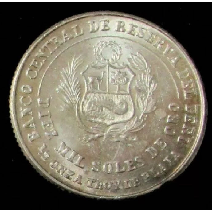 Diez Mil Soles De Oro - Mariscal Andrés Cáceres  coin collectible - Main Image 2