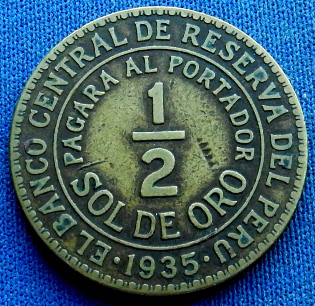 1/2 Sol De Oro - Type 1 - Escudo  coin collectible - Main Image 2