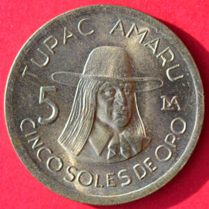 5 Soles - Tupac Amaru  coin collectible - Main Image 2