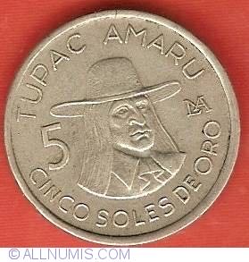 5 Soles - Tupac Amaru  coin collectible - Main Image 2