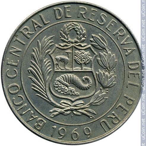 Diez Soles De Oro - 1969  coin collectible - Main Image 2
