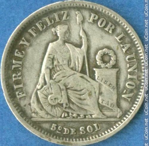 5to de Sol - Seated Liberty  coin collectible - Main Image 2