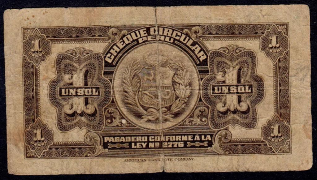 Un Sol Cheque Circular  coin collectible - Main Image 2