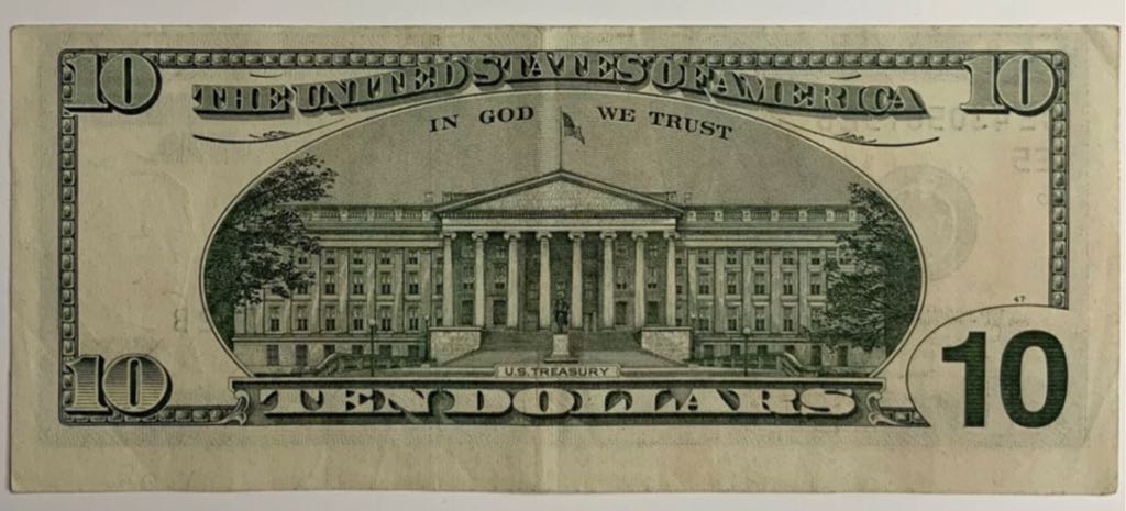 Ten Dollar Federal Reserve Note  coin collectible - Main Image 2