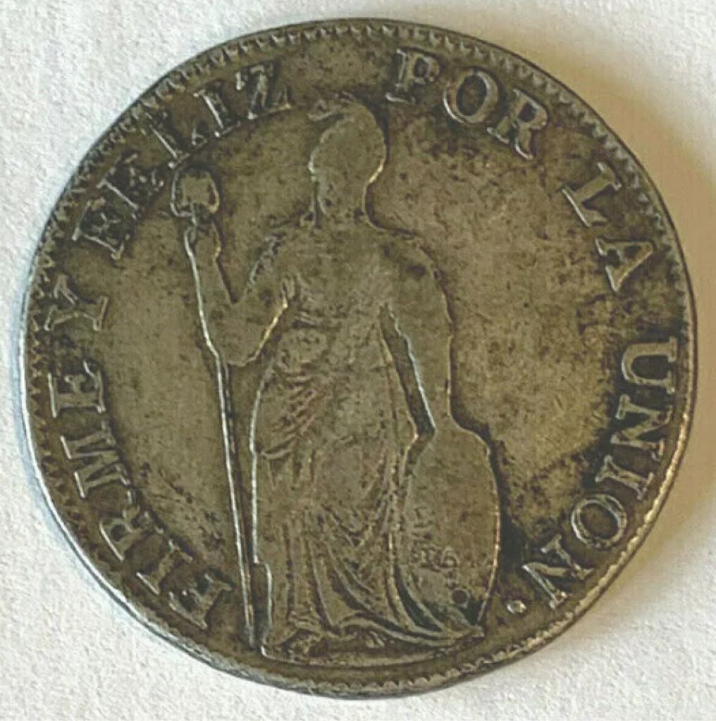 4 Reales Cuzco Mint B - Standing Liberty  coin collectible - Main Image 2