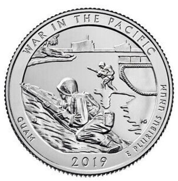Washington Quarter 2019 W Guam War In The Pacific National Memorial  coin collectible - Main Image 2