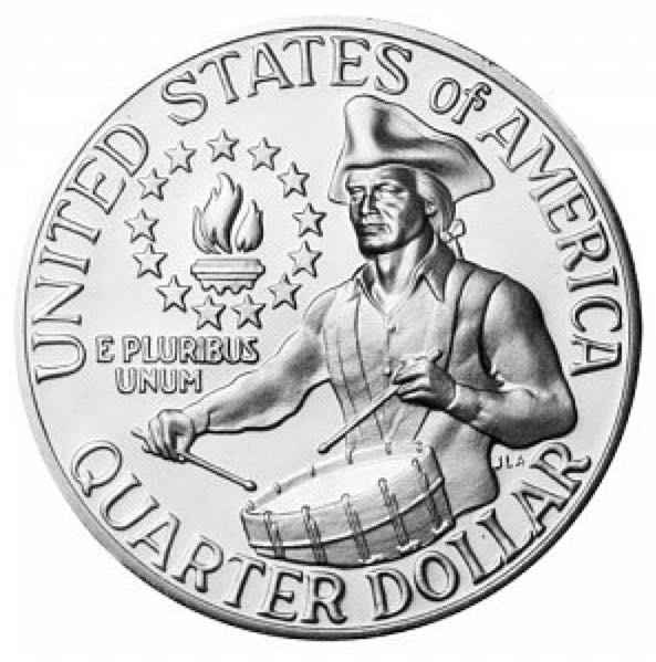 Bicentennial Washington Silver Quarter  coin collectible - Main Image 2