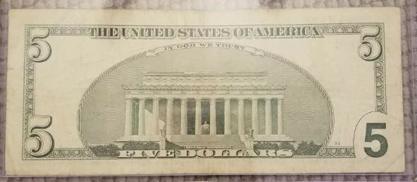 Five Dollar Federal Reserve Note  coin collectible - Main Image 2