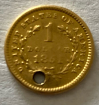 Gold Dollar Type 1 Liberty Head  coin collectible - Main Image 2