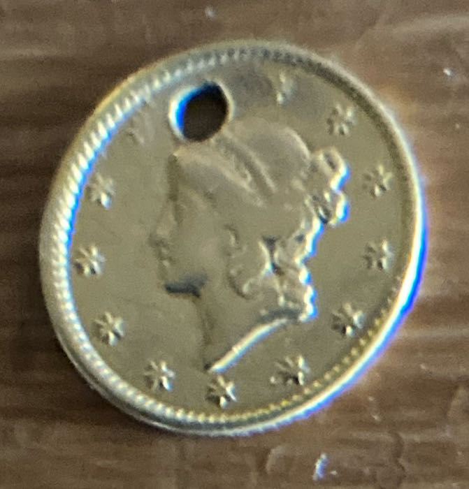 Gold Dollar Type 1 Liberty Head  coin collectible - Main Image 3