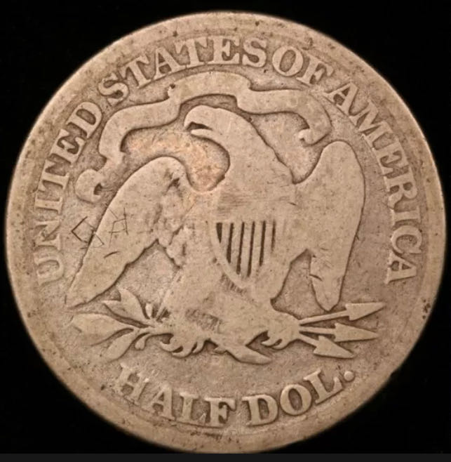Liberty Seated 1873-74 Motto & Arrows Half Dollar coin collectible - Main Image 2