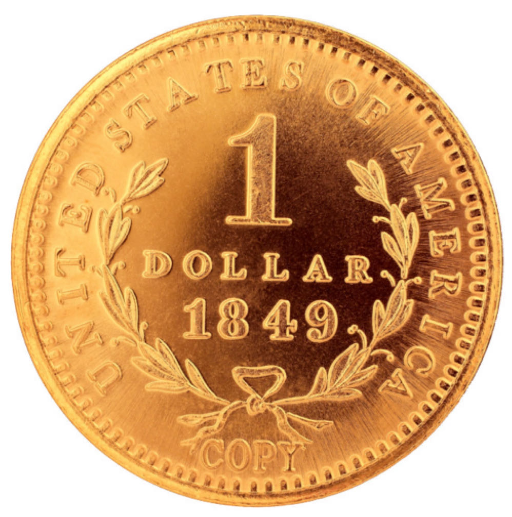 Liberty Head Gold One Dollar COPY  coin collectible - Main Image 2