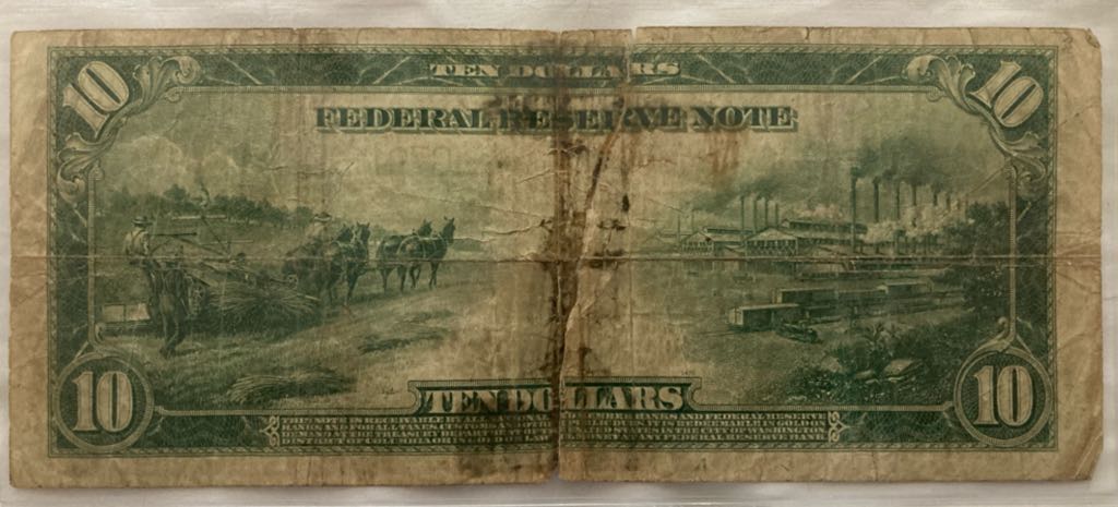 Ten Dollar Federal Reserve Note  coin collectible - Main Image 2