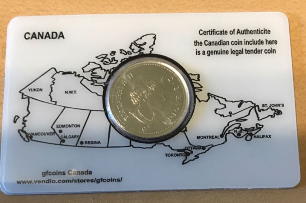 25 Cents Carte Plastifié  coin collectible - Main Image 2