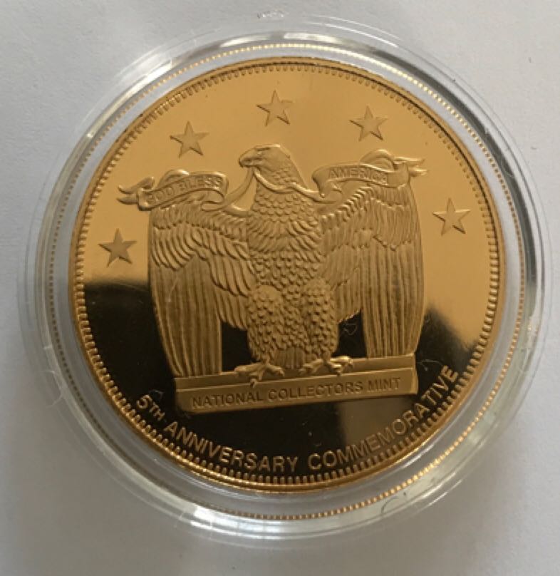 5th Anniversary Commemorative September 11 2001  coin collectible - Main Image 2