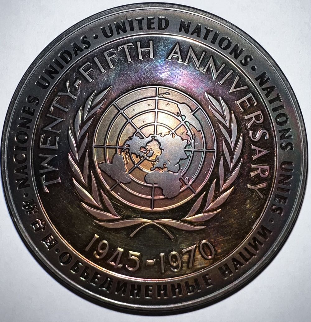 1970 25th Anniversary Medal  coin collectible - Main Image 2