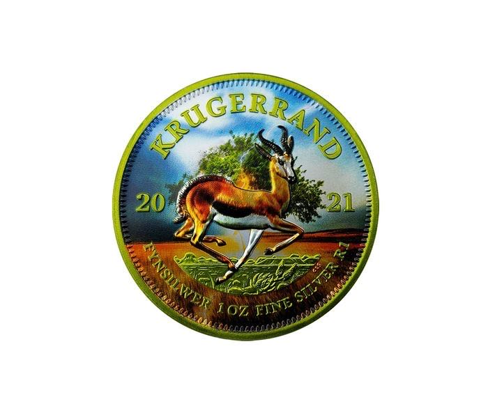 South Africa. 1 Rand 2021 Krugerrand Luminaire Space Grün - 1 Oz  coin collectible - Main Image 2