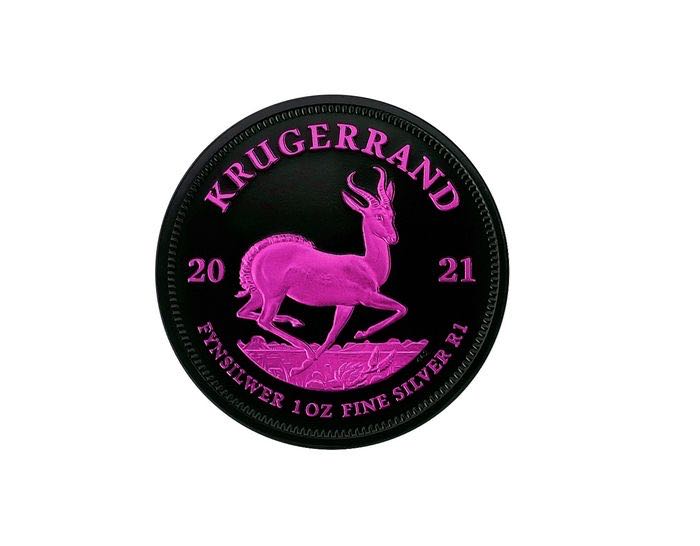 South Africa. 1 Rand 2021 Krugerrand - Obscura Space Serie Pink Schwarzplatin Weltneuheit - 1 Oz  coin collectible - Main Image 2