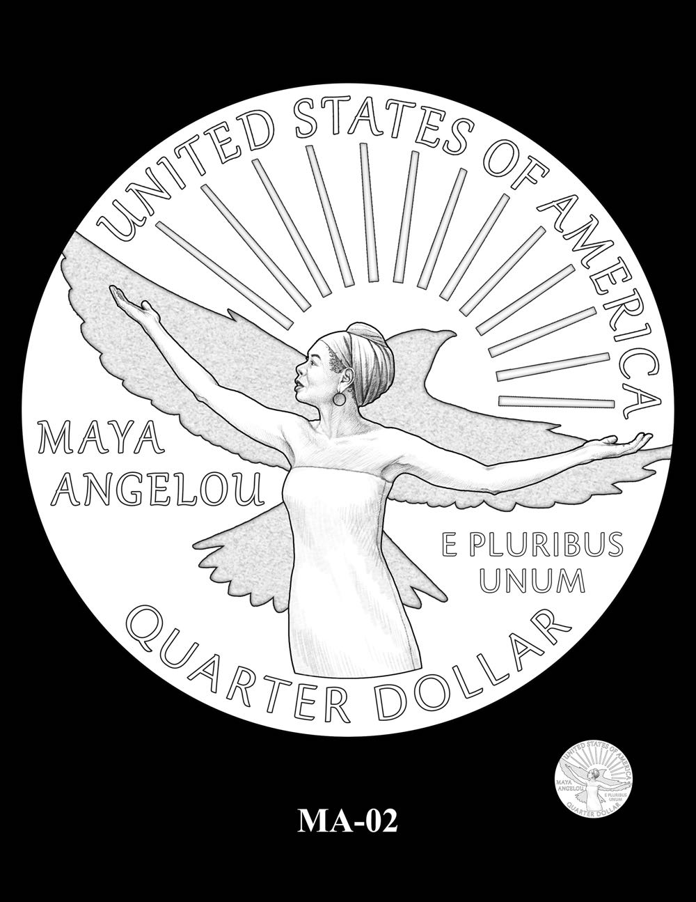 Quarter American Woman  coin collectible - Main Image 2