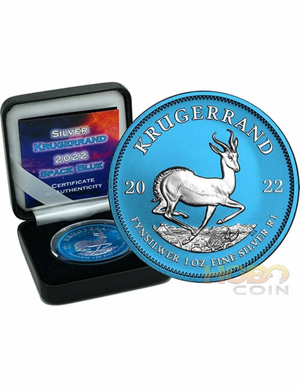 South Africa 2022. SPACE BLUE Krugerrand 1 Oz Silver Coin 1 Rand  coin collectible - Main Image 2
