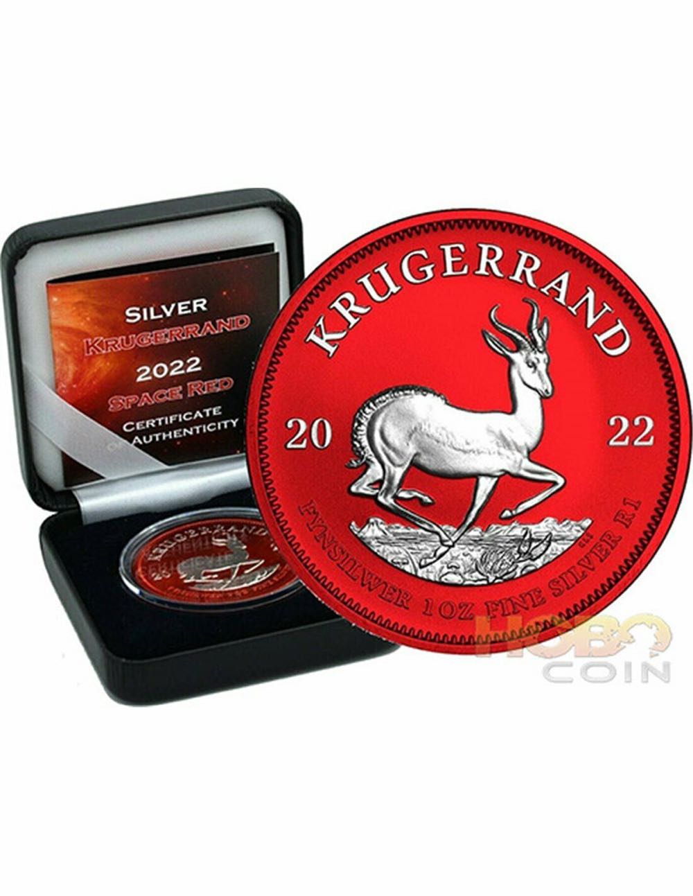 South Africa 2022. SPACE RED Krugerrand 1 Oz Silver Coin 1 Rand  coin collectible - Main Image 2