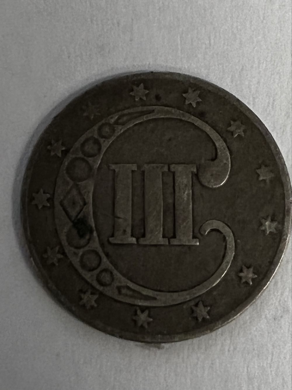 1852 3c- Silver  coin collectible - Main Image 2