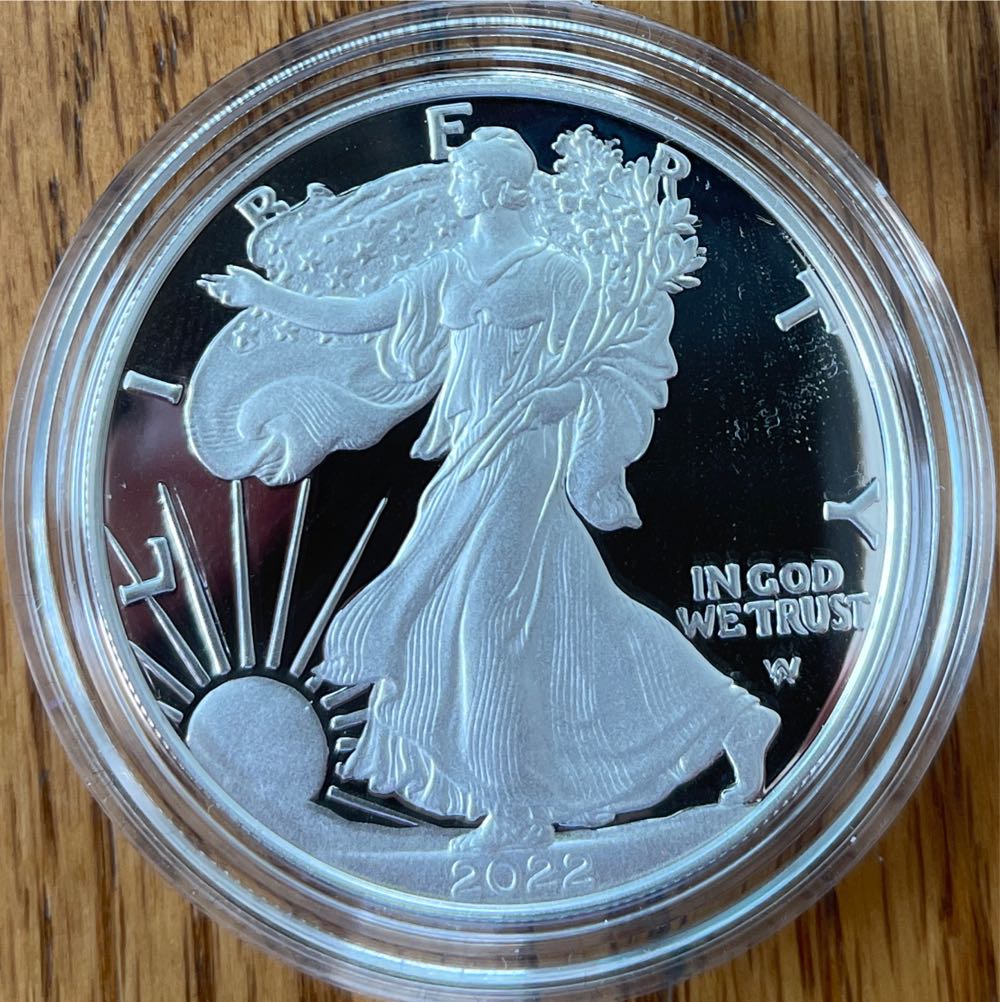 2022 American Eagle One Ounce Silver Proof Coin  coin collectible [Barcode 704786340533] - Main Image 2