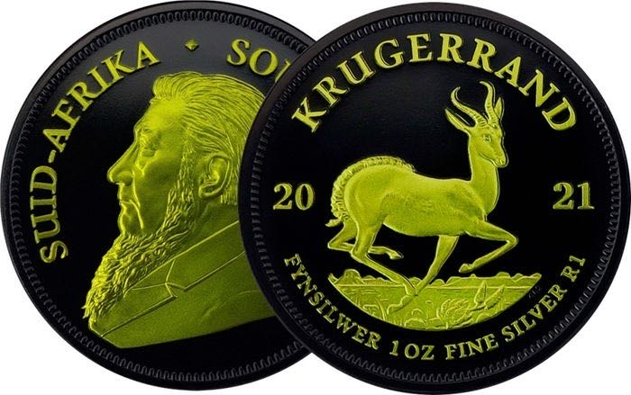 South Africa. 1 Rand 2021 Krugerrand - Obscura Space Serie Grün Schwarzplatin Weltneuheit - 1 Oz  coin collectible - Main Image 3
