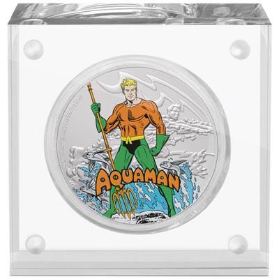 Niue 2020 AQUAMAN™ - 1 OZ  60TH ANNIV. JUSTICE LEAGUE™ (3.) 2 $ | 1 Oz Silver | Proof Mintage only 1,960 pieces  coin collectible - Main Image 3