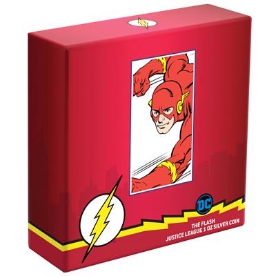 Niue 2020 THE FLASH™ - 1 OZ  60TH ANNIV. JUSTICE LEAGUE™ (7.) 2 $ | 1 Oz Silver | Proof Mintage only 1,960 pieces  coin collectible - Main Image 4