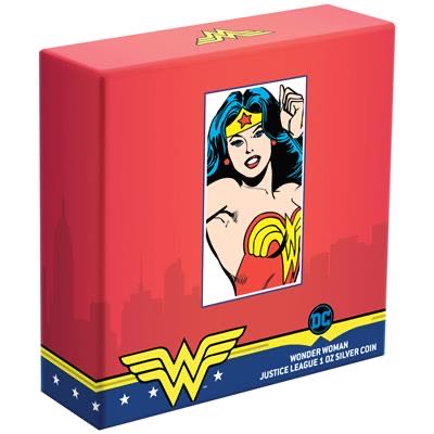 Niue 2020 WONDER WOMAN™ - 1 OZ  60TH ANNIV. JUSTICE LEAGUE™ (1.) 2 $ | 1 Oz Silver | Proof Mintage only 1,960 pieces  coin collectible - Main Image 4