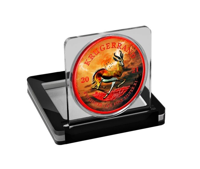 South Africa. 1 Rand 2021 Krugerrand - Luminaire Space Rot  coin collectible - Main Image 4